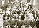 1944-2: Front row: Tom Ingersoll, Gordon Peterman, Dale Hanson, Robert Arbogast and Robert McCreedy. Second row: Jean Johnson, Betty Anderson, Betty Pettengill, Bette Wohlenhaus, Peggy Brodrick, Lois McIntosh, Laura Lee Peters, Jeanie Moore, LaVerne Johnson and Louis Armstrong-Superintendent. Third row: C.A. Vernon-Principal, Betty Scott, Mary Lewis, Virginia Raines, Rachel Robinson, Phyllis Warner and Martha Dodson. Fourth row: Doreen Titsworth, Mary Copelin, Rosalee Allshouse, Patricia Dunn and Florence Means. Fifth row: Robert Cerven, Mary McCracken, Darlene Burkhead, Joanna Overman, Joyce Tyler and William Allshouse. Photo submitted by Nancy Nelson Cohen.
