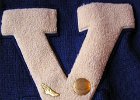 VHS Letter with Football, Basketball and Track Pins