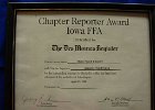 #342/157: 1999, FFA, State, Chapter Reporter Award Iowa FFA, High School