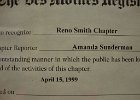 #342/158: 1999, FFA, State, Chapter Reporter Award Iowa FFA, High School