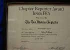 #343/159: 1999, FFA, State, Chapter Reporter Award Iowa FFA, High School