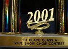 #681/1024: 2001, M = Vocal, , 1st Place  Class A  VHS Show Choir Contest, High School