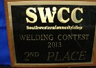 #717/1095: 2013, FFA, , Southwestern Community College  Welding Contest  2nd Place, High School