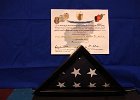#731/1136: 2011, Patriotism, International, Flag flown over Camp Phoenix, Kabul, Afghanistan, Sep 11, 2011  Operation Enduring Freedom XII  Eric Kline, Special Agent  (flag & certificate)