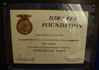 #761/1239: , FFA, State, Iowa FFA Foundation  Silver Partner  "Sharing with Pride" Program, High School