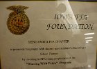 #762/1240: 2002, FFA, State, Supreme Ag Mechanics Technology  FFA Chapter Award  Iowa State Fair, High School