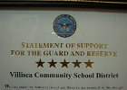 #547/674: 2008, Patriotism, , Villisca Community School District  Statement of Support for Guard & Reserve