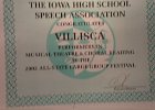 #586D/786: 2002, , , IHSSA Congratulates Villisca Performers in Musical Theatre & Choral Reading at the Large Group All-State  Festival, High School